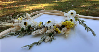 Couronne de fleurs séchées 30cm