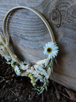 Couronne de fleurs séchées 25cm