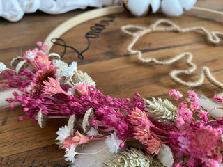 Couronne de fleurs séchées enfant